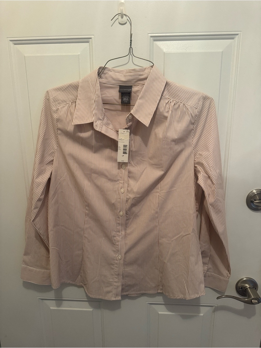 Covington Pink Pinstripe Button-Front Shirt